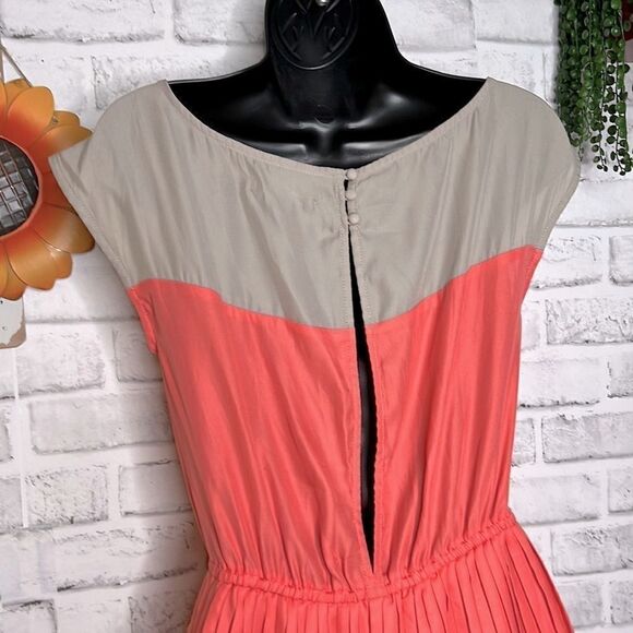 American Eagle Pleated Ruffle Fit & Flare Dress Boho Hippie XS - Picture 7 of 12